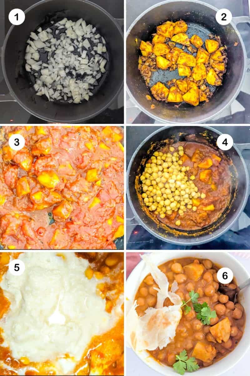 A photo collage showing how to make this recipe.