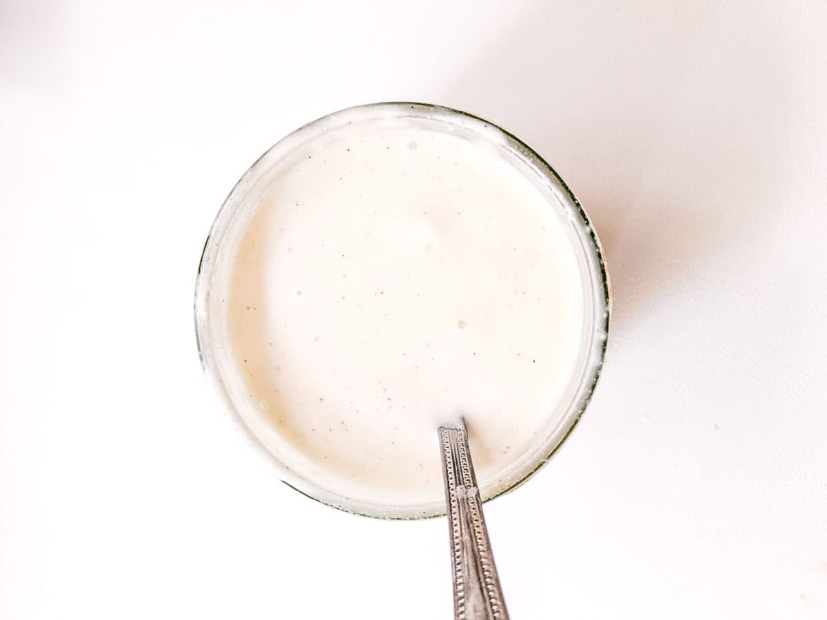 Homemade Greek yogurt dressing.